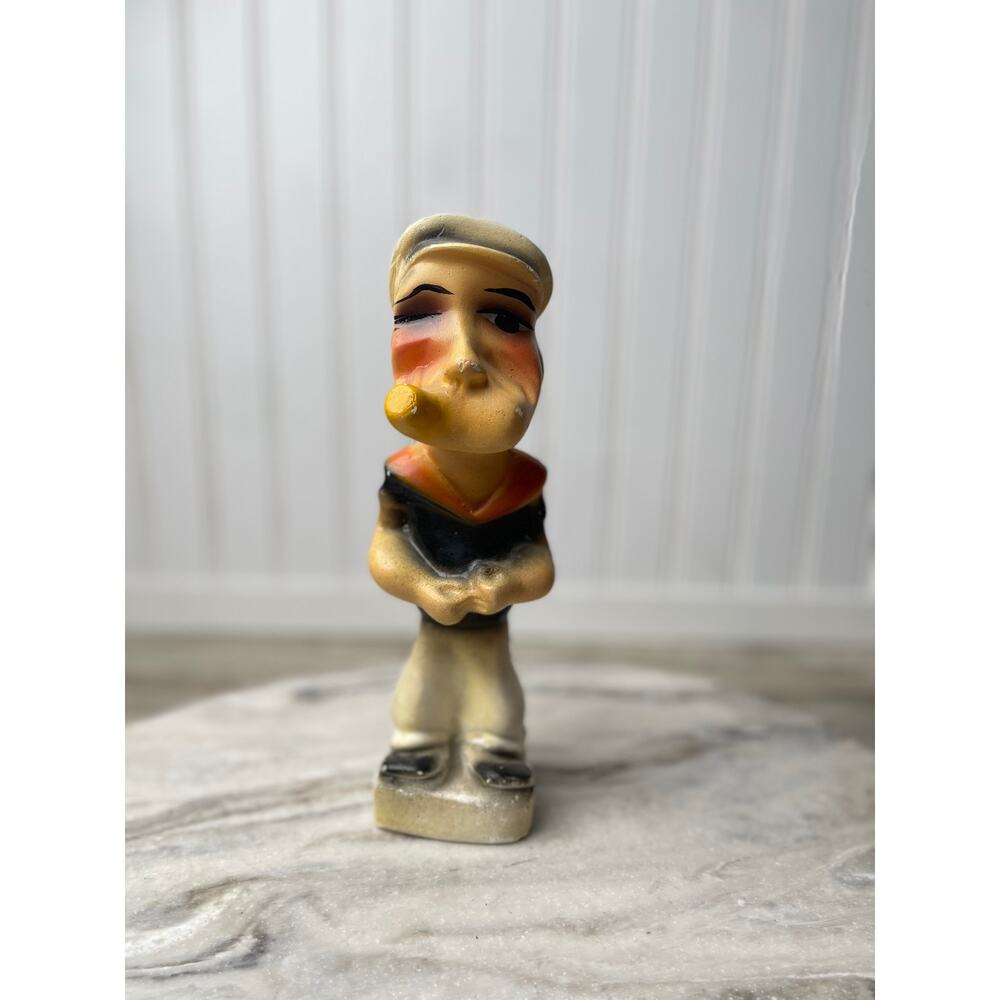 Vintage Popeye Chalkware Figurine 9" Sailor Statue